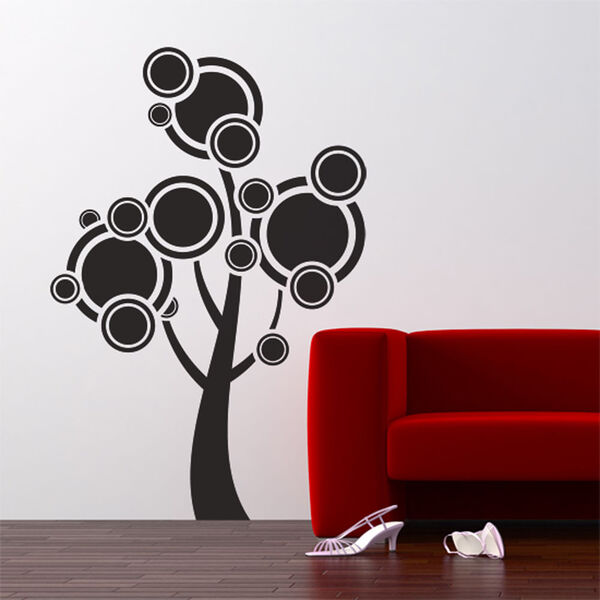 Adesivo De Parede - Arvore E Bolhas - 146abp
