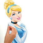 Adesivo De Parede - Auto Colante - Princesa Cinderella Glamou