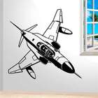 Adesivo De Parede Avião Caça Militar-g 70x70cm