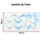 Adesivo De Parede Baby Nuvem Com Lua Vários Modelos Infantis
