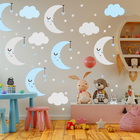 Adesivo De Parede Baby Nuvem Com Lua Vários Modelos Infantis