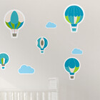 Adesivo de Parede Balões Azul e Verde para Quarto Infantil