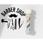 Adesivo De Parede Barber Shop Medida:70 X 55 Cm