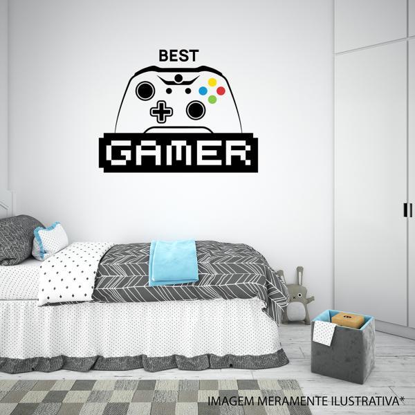 Adesivo De Parede Best Gamer Best Gamer:60 X 46 Cm