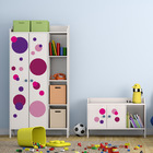 Adesivo de Parede Bolas Coloridas Rosa 38un