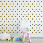 Adesivo De Parede Bolinhas Douradas 144un