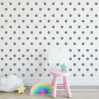 Adesivo De Parede Bolinhas Prata 144un