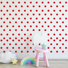 Adesivo De Parede Bolinhas Vermelhas 144un