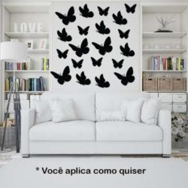 Adesivo De Parede Borboletas Mod 2 *atenção As Medidas* Medid