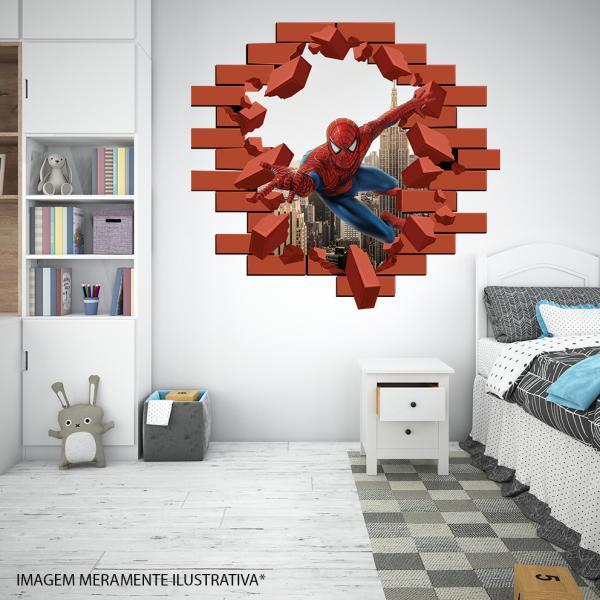Adesivo De Parede Buraco Falso Homem Aranha Medida: 50 X 46 Cm