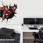 Adesivo De Parede Buraco Falso Homem De Ferro Medida: 45 X 50