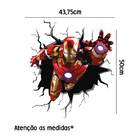 Adesivo De Parede Buraco Falso Homem De Ferro Medida: 45 X 50