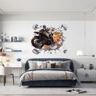 Adesivo De Parede Buraco Falso Moto 3d *atenção As Medidas* M