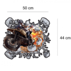 Adesivo De Parede Buraco Falso Moto 3d *atenção As Medidas* M