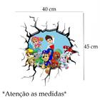 Adesivo De Parede Buraco Falso Patrulha Canina Mod 1 *atenção