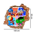 Adesivo De Parede Buraco Falso Super-heróis Mod 2