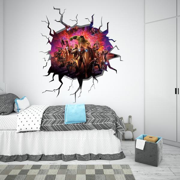 Adesivo De Parede Buraco Falso Vingadores Medida: 61 X 70 Cm