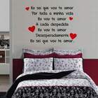 Adesivo De Parede Cabeceira Eu Sei Que Vou Te Amar-m 68x50cm