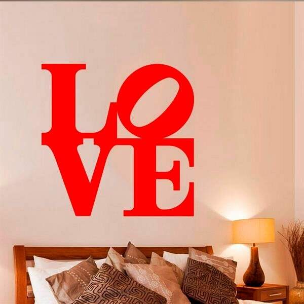 Adesivo De Parede Cabeceira Love Mod. 8-eg 80x80cm