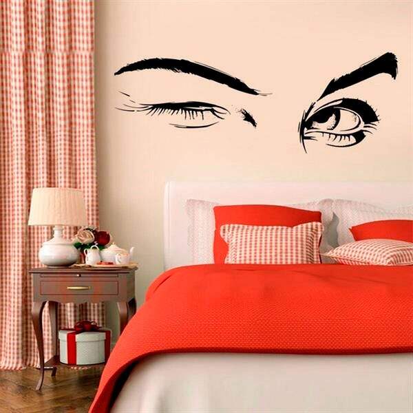 Adesivo De Parede Cabeceira Olhar 1 Mod. 12-m 140x50cm
