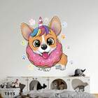 Adesivo De Parede Cachorro No Donuts-es 100x92cm