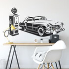 Adesivo De Parede Carro Abastecendo-g 150x75cm