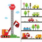 Adesivo De Parede Carros Na Cidade E Regua Crescimento