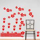 Adesivo De Parede Cartelas Infantil Flores-g 75x60cm