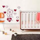 Adesivo De Parede Cartelas Ursinho Com Corações-es 67x150cm