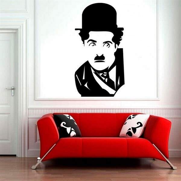 Adesivo De Parede Charlie Chaplin 2-m 31x60cm