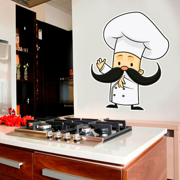 Adesivo De Parede Chefe De Cozinha 1-m 43x55cm