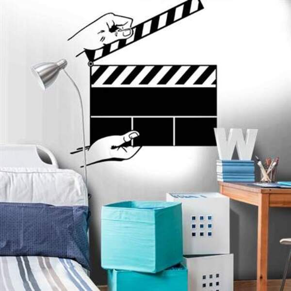 Adesivo De Parede Claquete De Filmes-g 60x69cm