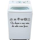 Adesivo De Parede Como Lavar A Roupa-p 50x25cm