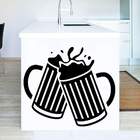Adesivo De Parede Copos De Chopp Brindando-gig 113x98cm