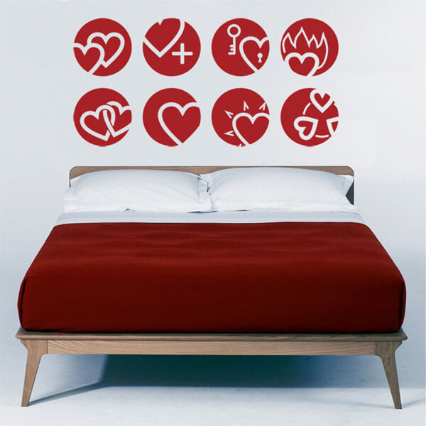 Adesivo De Parede - Coração Em Círculos - 007rmp