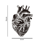 Adesivo De Parede Coração Humano Decoração Industrial - Preto