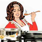 Adesivo De Parede Cozinha Mulher Retrô-eg 118x95cm