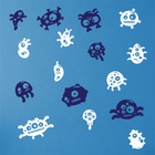 Adesivo De Parede - Criaturas Do Espaço - 004inp