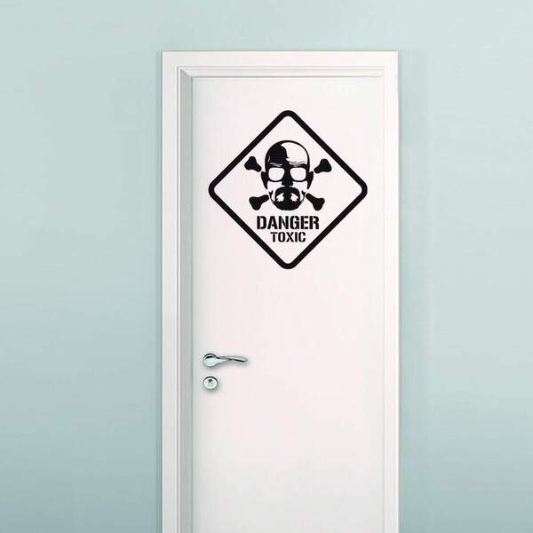 Adesivo De Parede Danger Toxic-m 48x48cm