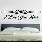 Adesivo De Parede De Cabeceira I Love You More-g 195x48cm