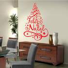 Adesivo De Parede Decorativo Árvore De Natal 8-m 44x60cm