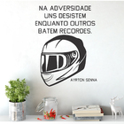 Adesivo De Parede Decorativo Frase Adversidade Ayrton Senna