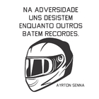 Adesivo De Parede Decorativo Frase Adversidade Ayrton Senna