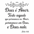 Adesivo De Parede Decorativo Frase Deus É Amor