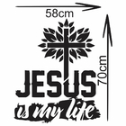 Adesivo De Parede Decorativo Frase Jesus Is My Life