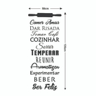 Adesivo De Parede Decorativo Frase Mandamentos Da Cozinha