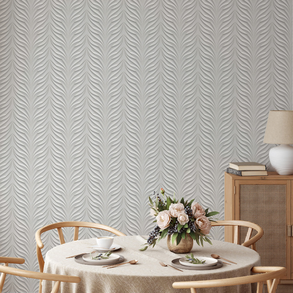 Adesivo De Parede Decorativo Geométrico Efeito Floral Branco