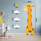 Adesivo De Parede Decorativo Girafa Régua De Parede