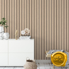 Adesivo De Parede Decorativo Madeira Ripada Linda Quarto 3m