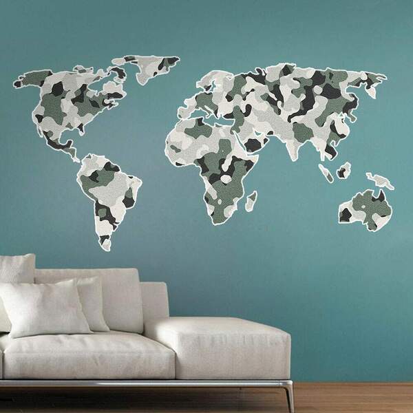 Adesivo De Parede Decorativo Mapa-múndi 05-m 105x55cm